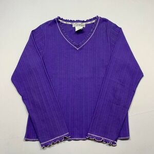 Planet Sleep Longsleeve V-neck Shirt Size Medium Womens